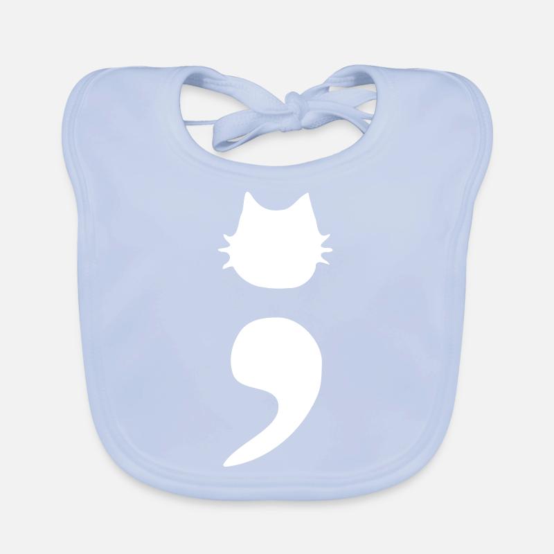 Point-virgule chat Bavoir bio Bébé