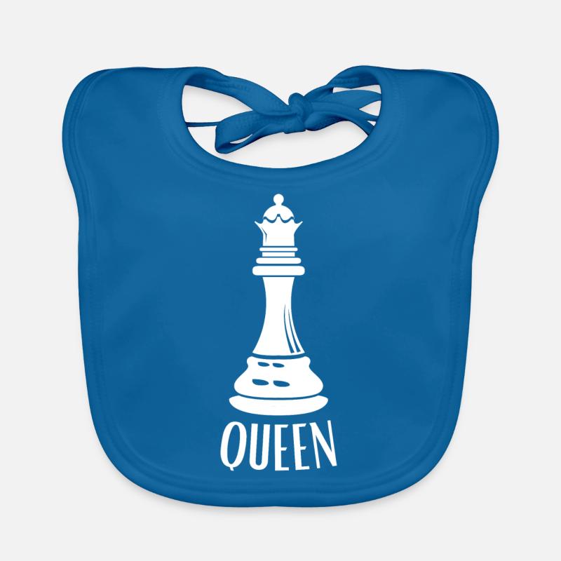 Jeu d'échecs Queen Piece Checkmate Nerd Match Mom Bavoir bio Bébé