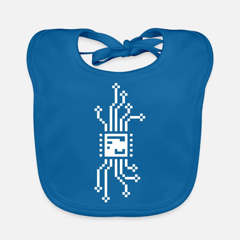 8bit cyber chip Baby Bio-Lätzchen