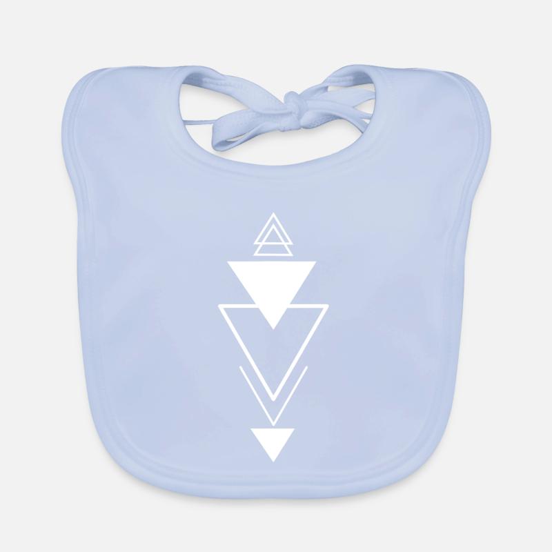 Symbole triangulaire (blanc) Bavoir bio Bébé