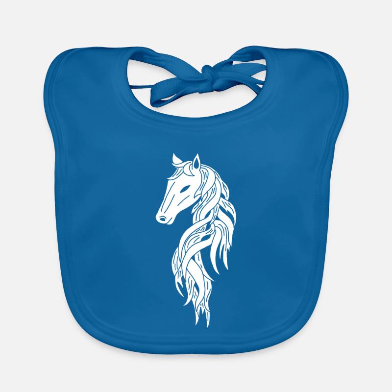 Cheval blanc Bavoir bio Bébé