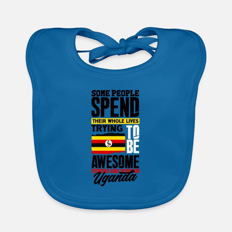 Ouganda Ouganda Citation du drapeau ougandais Bavoir bio Bébé