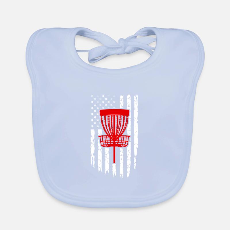 Scheibengolf Scheibengolfer American Falg Patriot Baby Bio-Lätzchen