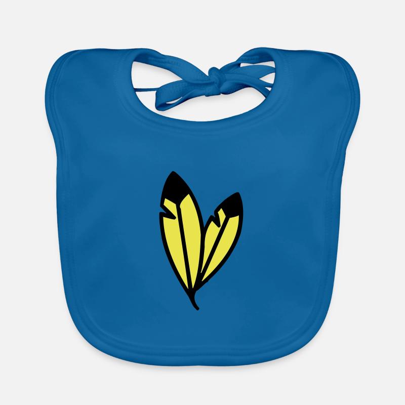 feathers color Organic Baby Bibs