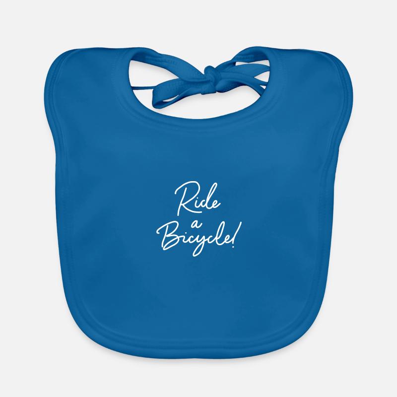 Vélo vélo vélo de course - Bavoir bio Bébé - bleu paon