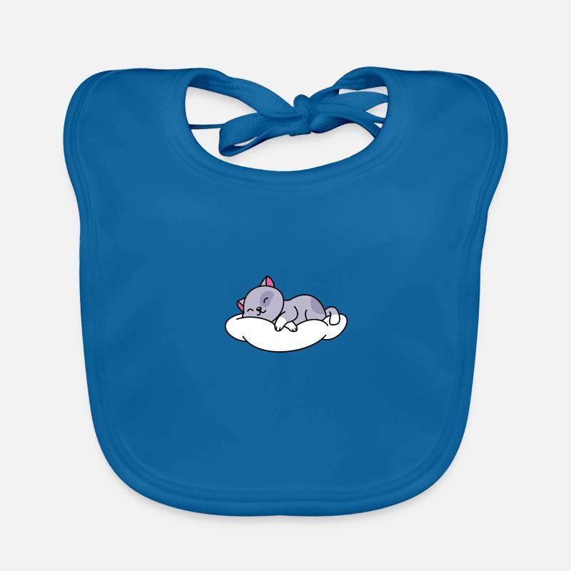 Chat Dormir mignon Bavoir bio Bébé