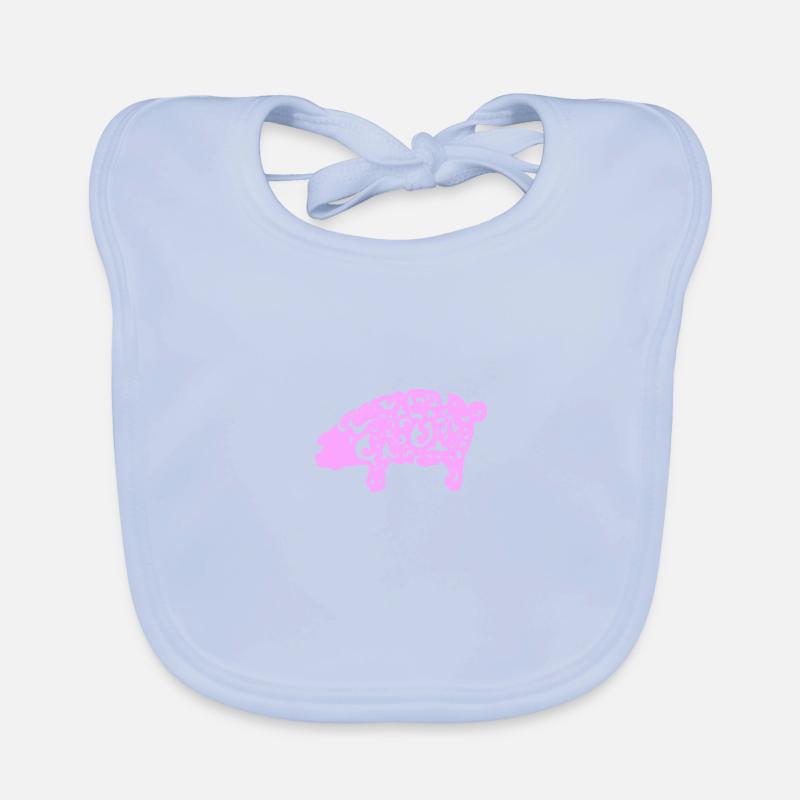 Pig Pattern Flourishes Organic Baby Bibs