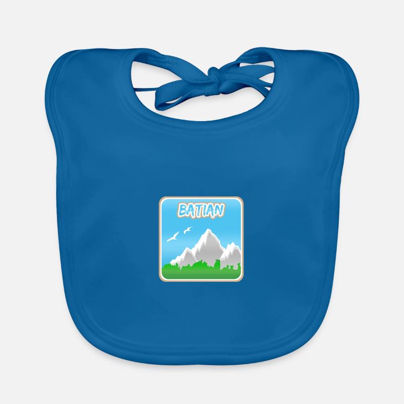 Batian als Bergsteigen Baby Bio-Lätzchen
