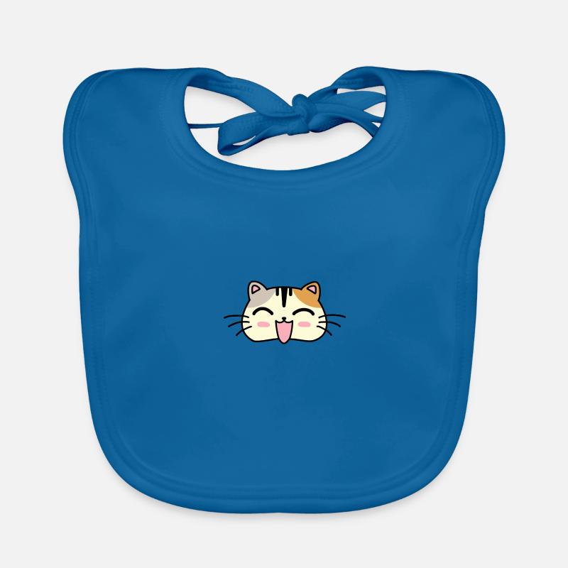 Cat face laughter Organic Baby Bibs