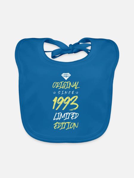 1993 limited edition - Baby Bio-Lätzchen - Pfauenblau - Vorne