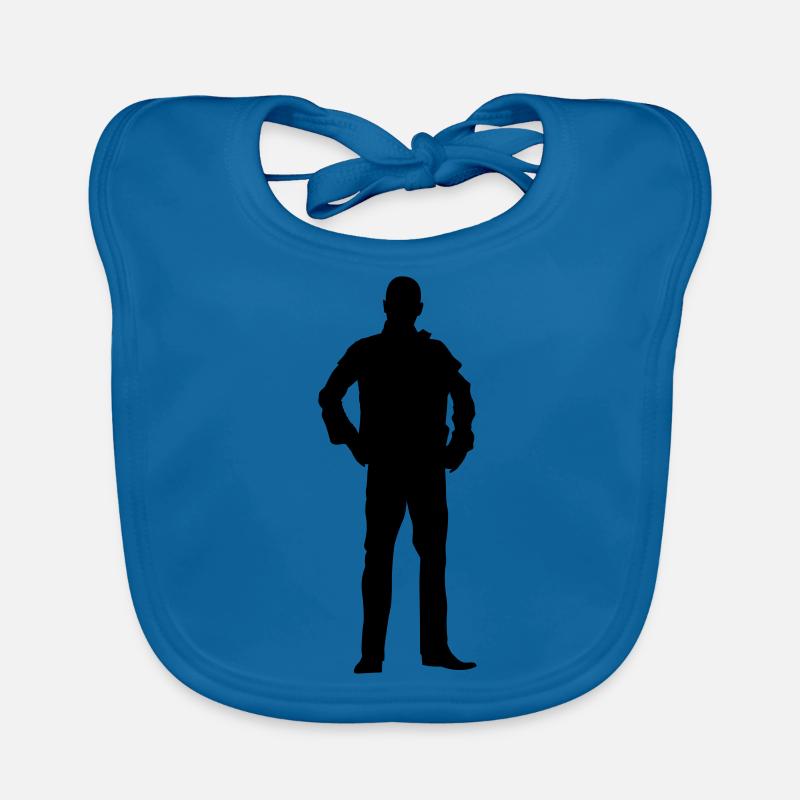 Mann Körper Silhouette Vektor-Design Baby Bio-Lätzchen