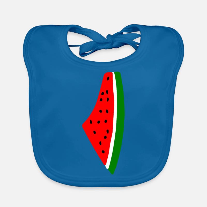 Wassermelone Melone - Baby Bio-Lätzchen - Pfauenblau