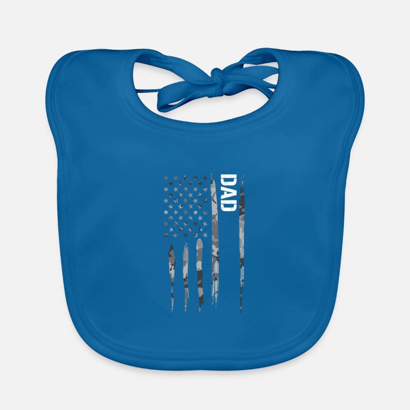 Papa - Drapeau américain Bavoir bio Bébé