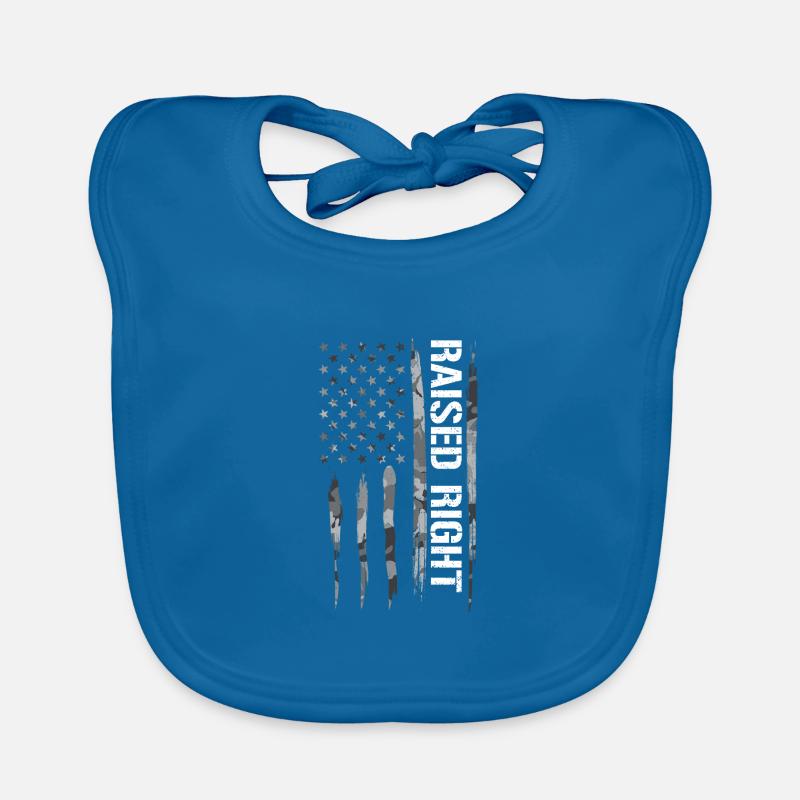 Raised Right - American Flag Organic Baby Bibs
