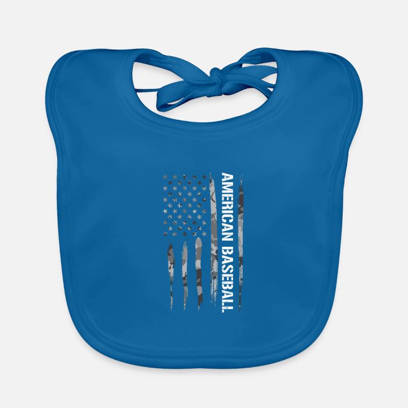 Baseball américain - Drapeau américain Bavoir bio Bébé