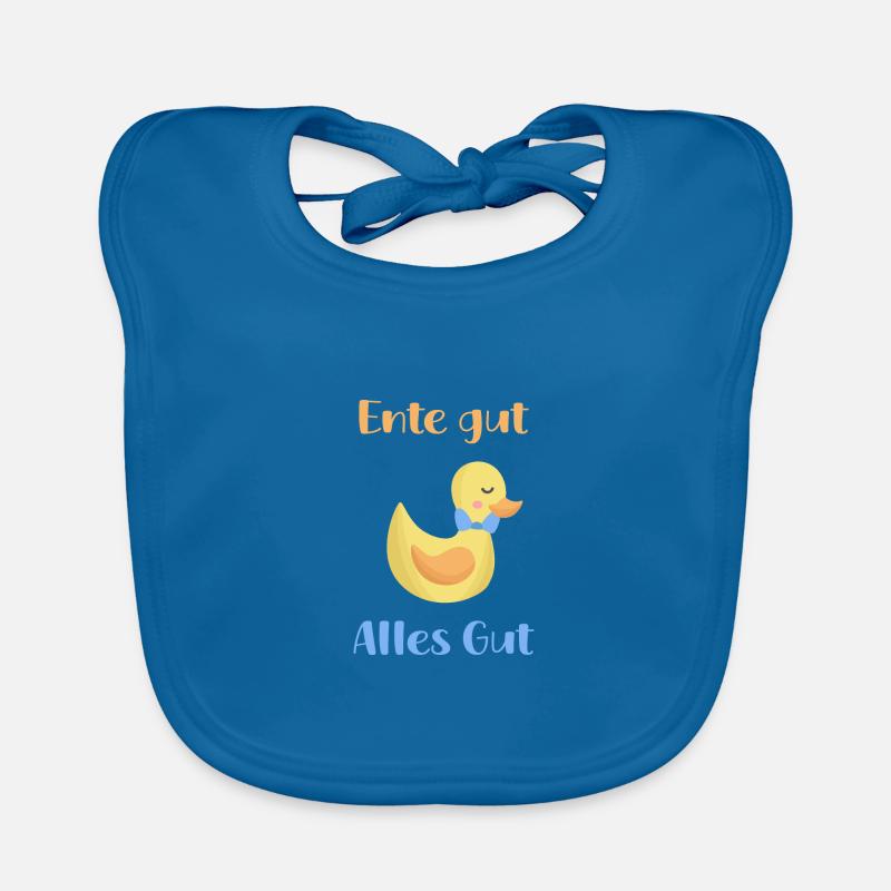 Ente Gut Alles Gut Badeente Gummiente Fun Geschenk Baby Bio-Lätzchen
