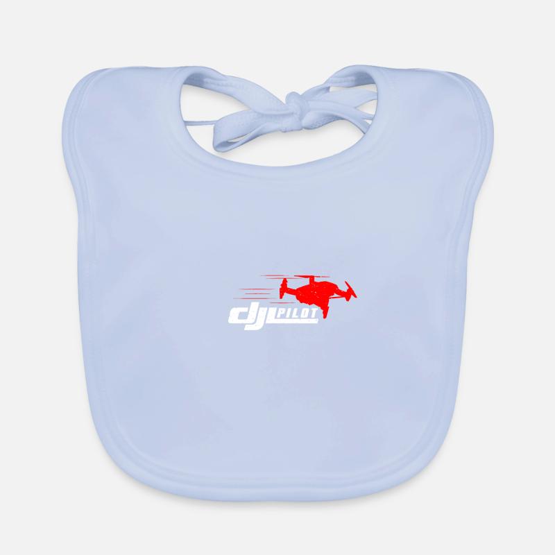 DJI Drone Airplane Pilot flyer Helicopter Gift Organic Baby Bibs