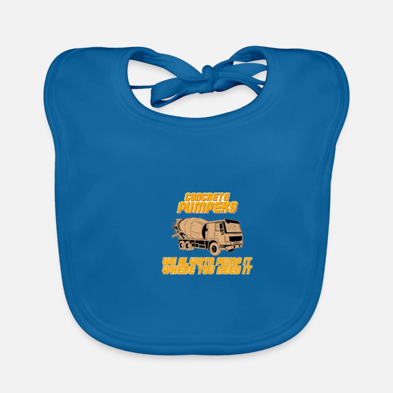 Concrete pumper concrete pump mixer construction worker Organic Baby Bibs