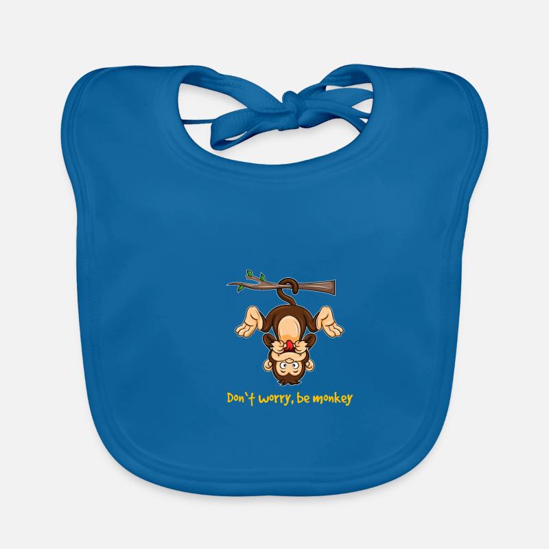 Monkey Monkey Monkeys Dont worry Zoology Gift Organic Baby Bibs
