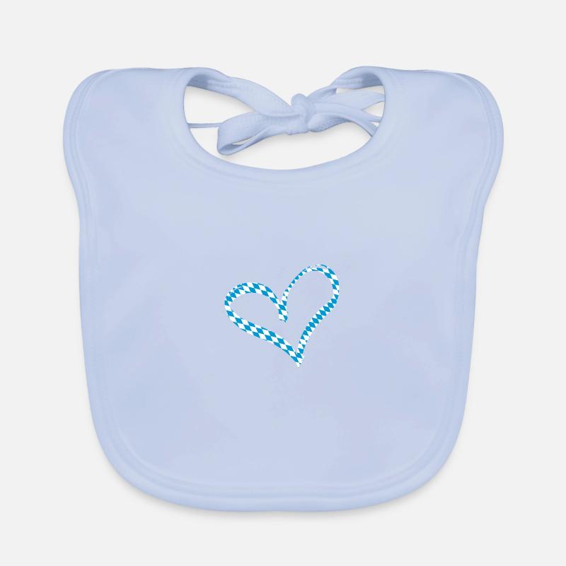 Herz in Bayern Design Baby Bio-Lätzchen