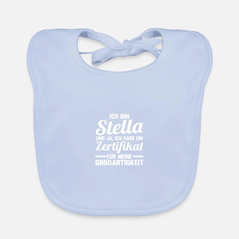 First name Stella Organic Baby Bibs
