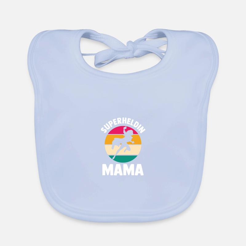 Mutter Superheldin Mama Baby Bio-Lätzchen