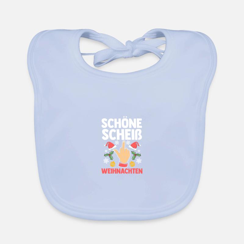 Weihnachtsmann Schöne Scheiß Weihnachten Baby Bio-Lätzchen