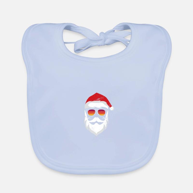Weihnachtsmann Gesicht Mit Brille Baby Bio-Lätzchen