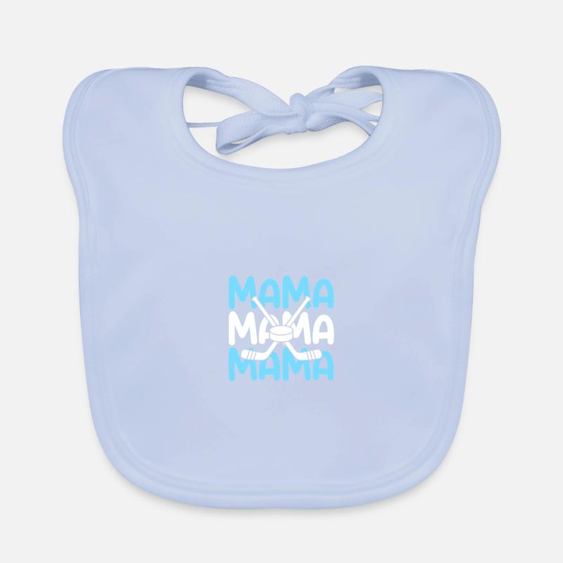 Eishockeyspieler Mama Mutter Eishockey Baby Bio-Lätzchen