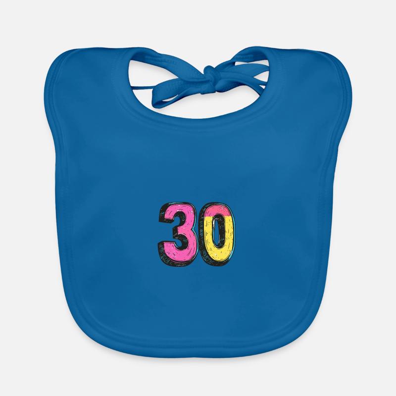 30 Number Comic Organic Baby Bibs