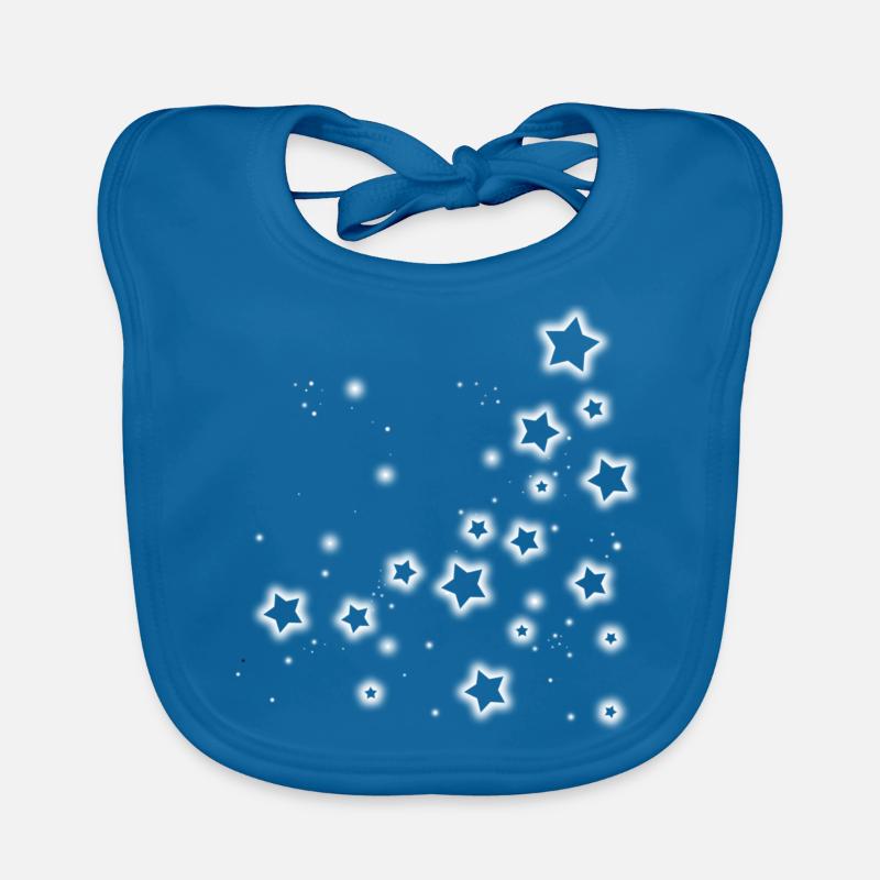 Etoiles blanches Bavoir bio Bébé