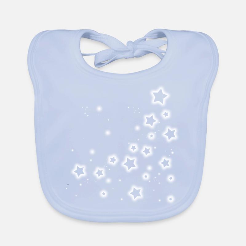 Etoiles blanches Bavoir bio Bébé