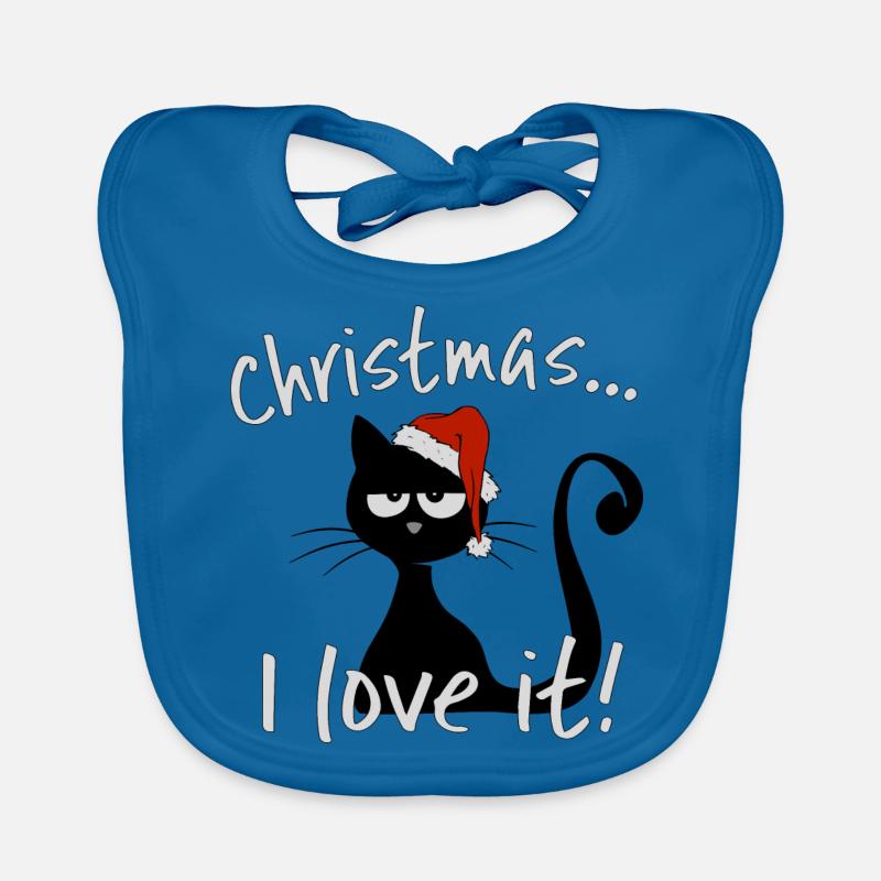 grumpy christmas cat cat ironic gift Organic Baby Bibs