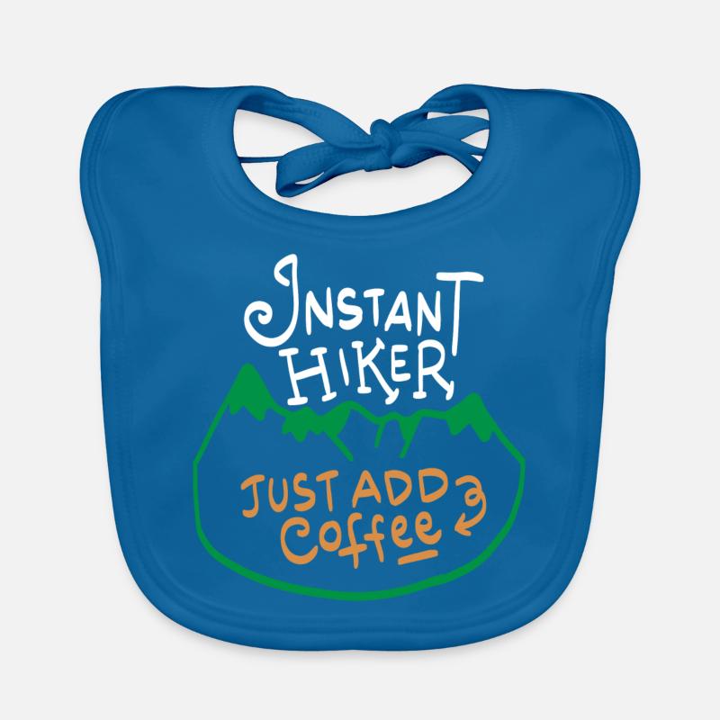 Instant Hiker Just add Coffee Gift Organic Baby Bibs