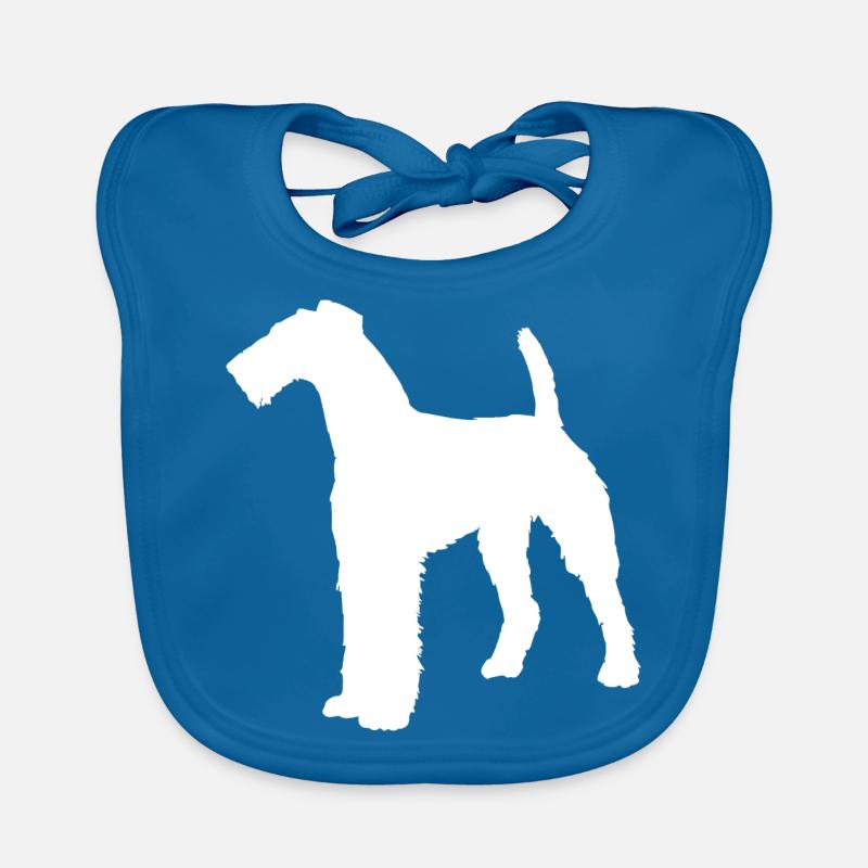 Airedale Terrier - Baby Bio-Lätzchen - Pfauenblau