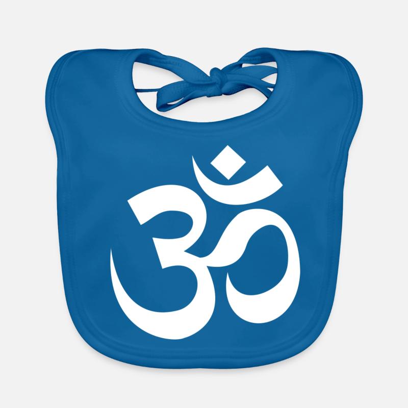 Om - Bavoir bio Bébé - bleu paon