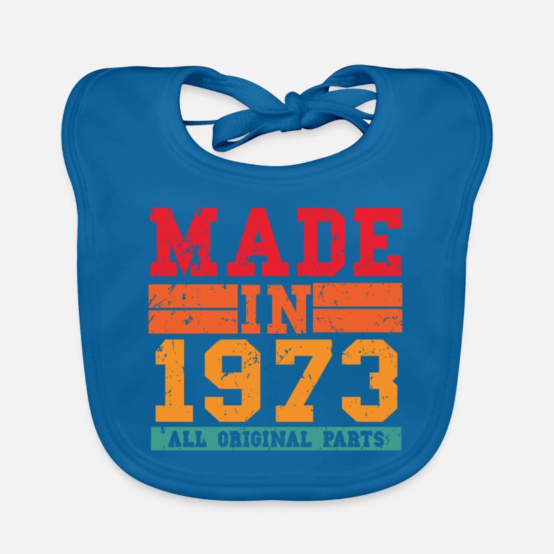 1973 Geburtstag Vintage Spruch Baby Bio-Lätzchen