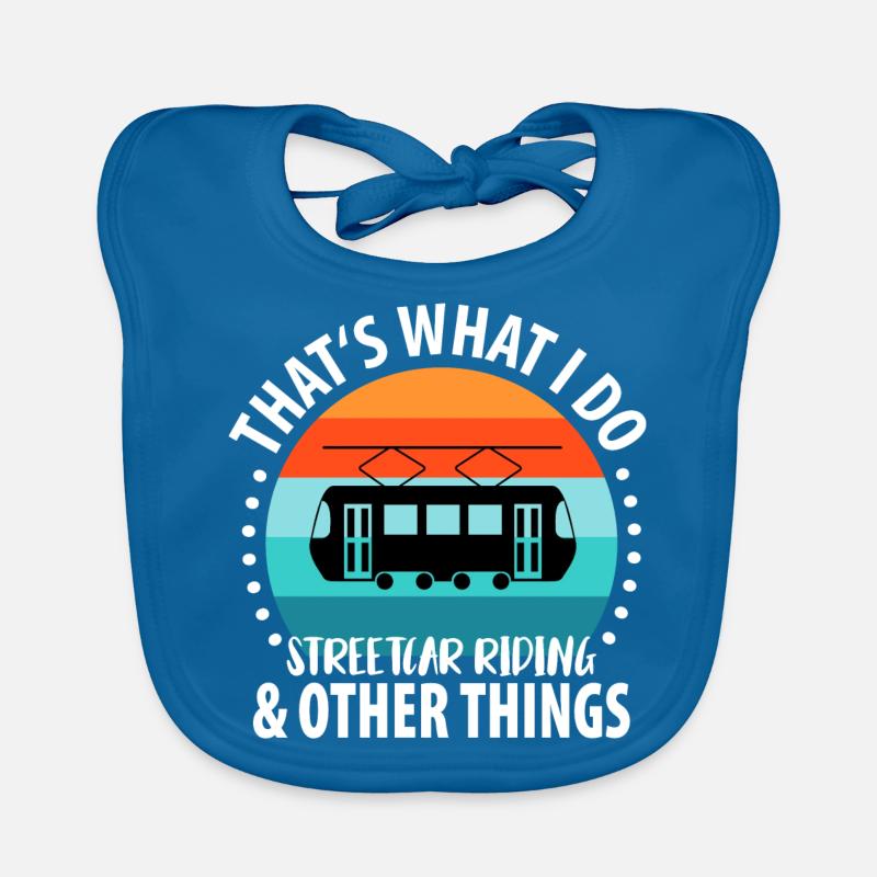 Tram Driver Tram Light Rail Tram Organic Baby Bibs