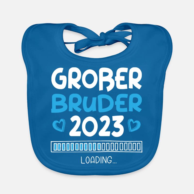 Großer Bruder 2023 Loading Herz Baby Bio-Lätzchen