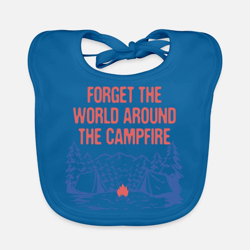 Monde autour du feu de camp Camping Dictons Camper Bavoir bio Bébé