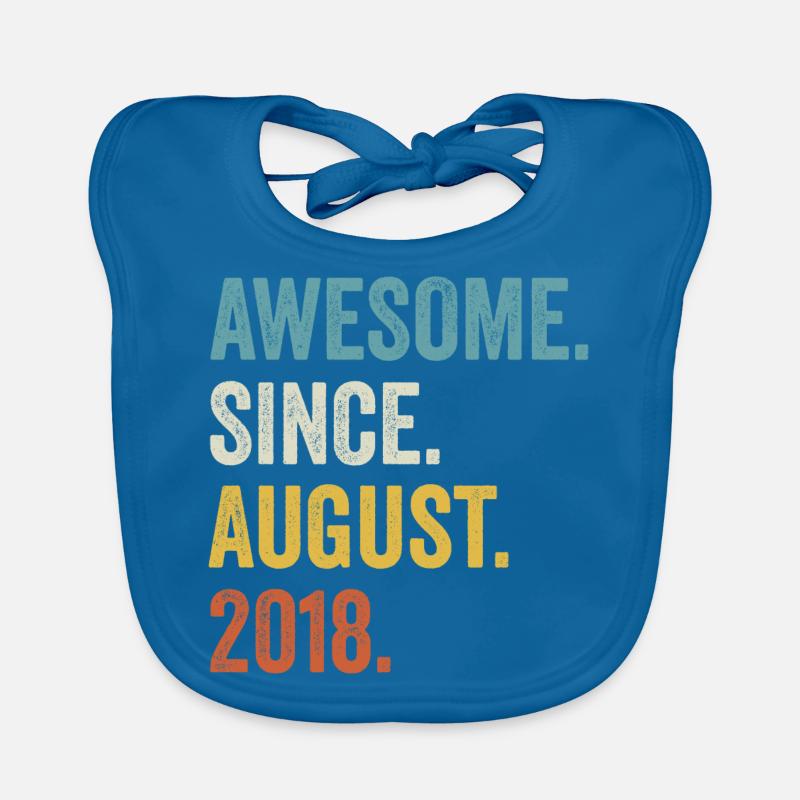 Awesome Since August 2018 4. Geburtstag Baby Bio-Lätzchen