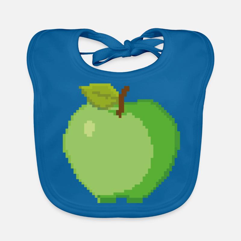 Retro Pixel Pomme Verte Bavoir bio Bébé