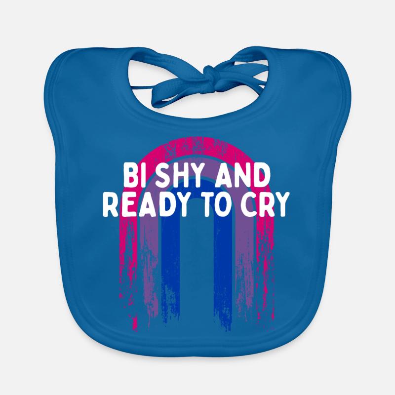 Bi Shy and Ready to Cry Bisexual Introvert Bi Baby Bio-Lätzchen