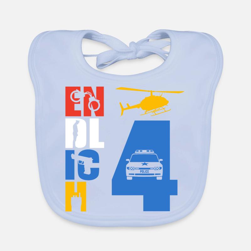 Endlich 4 Polizei Baby Bio-Lätzchen