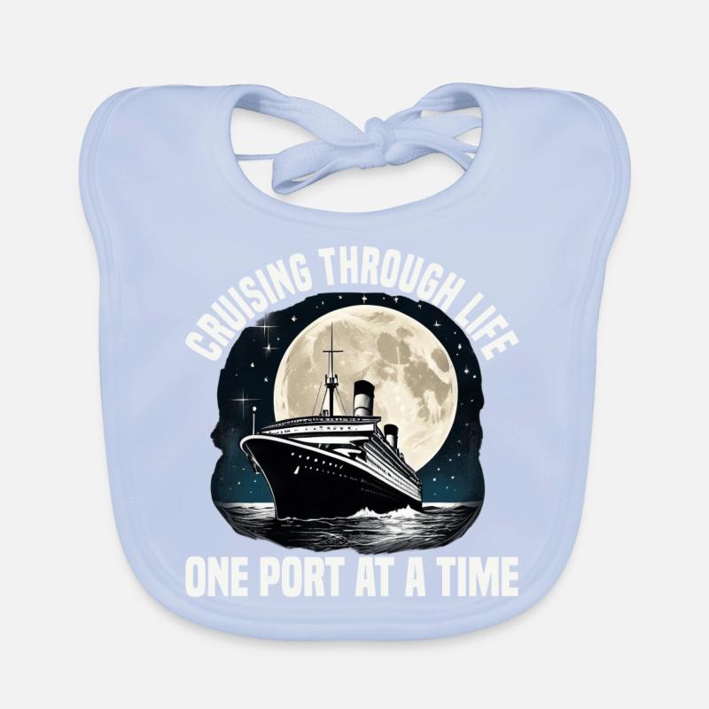 Cruising Through Life Cruise Ship Vacation Group Baby Bio-Lätzchen