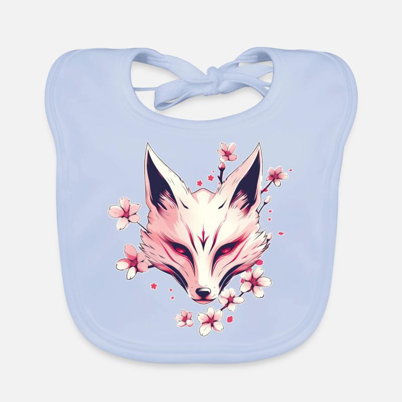Masque japonais de renard Bavoir bio Bébé