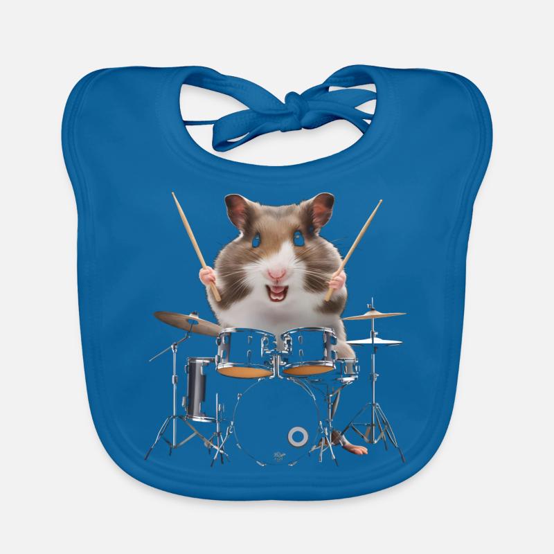 Hamster Schlagzeug Baby Bio-Lätzchen