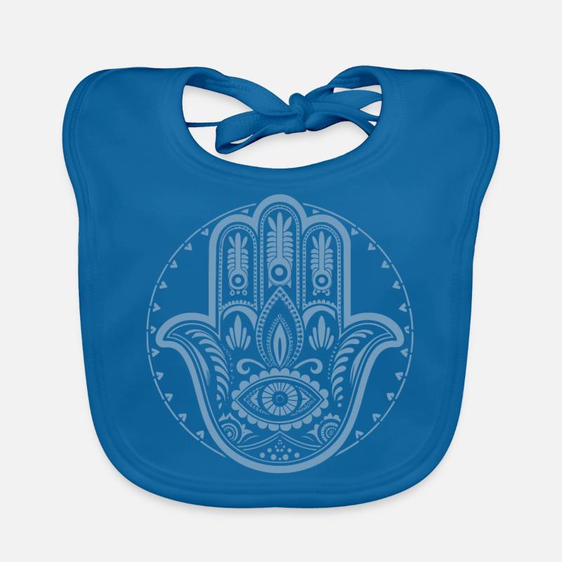 Hamsa - Main de Fatima - Protection et bénédiction Bavoir bio Bébé