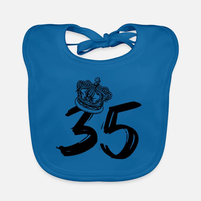 35 Jahre mit einer Krone - Geschenk Baby Bio-Lätzchen