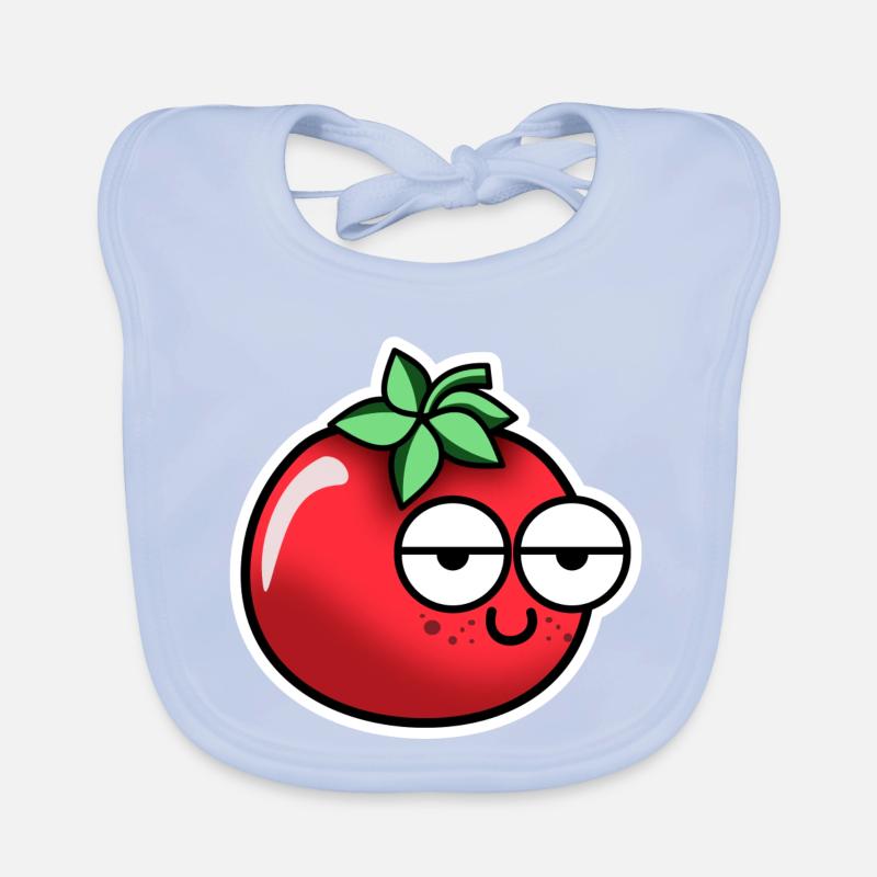 Tomate avec visage Bavoir bio Bébé